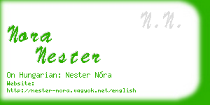 nora nester business card